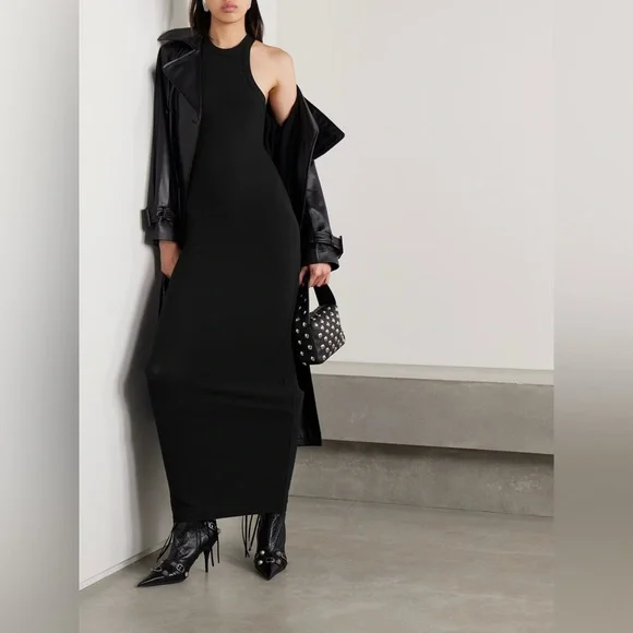 SKIMS Soft Lounge Ribbed Maxi Dress | Black | Size M | Summer & Vacation-Ready - Picture 2 of 3